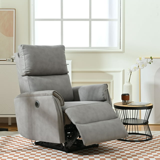 Electric Power Recliner Chair Fabric,Reclining Chair for Bedroom Living