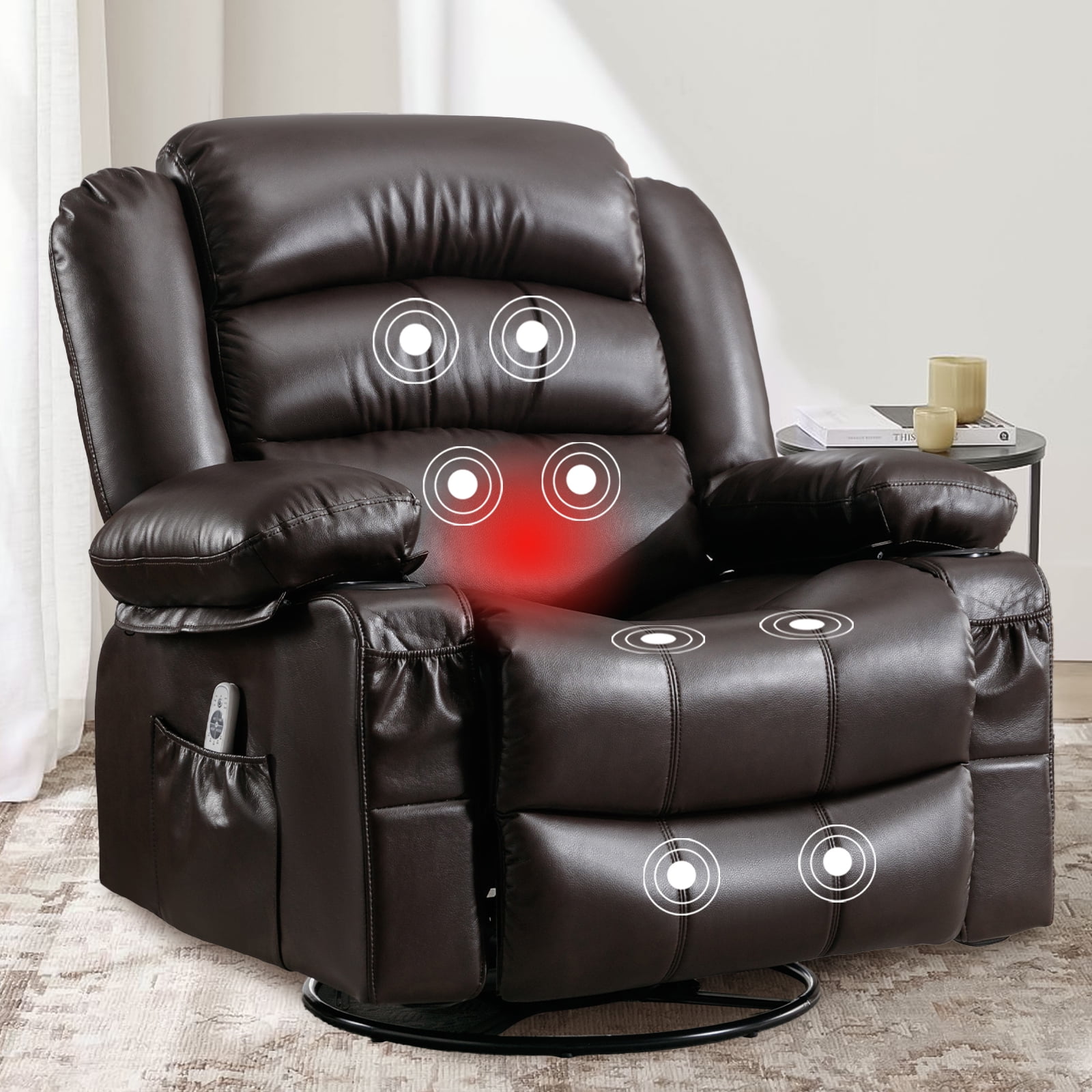 Electric Power Recliner Lounge Chair Sofa with Vibration Massage and ...