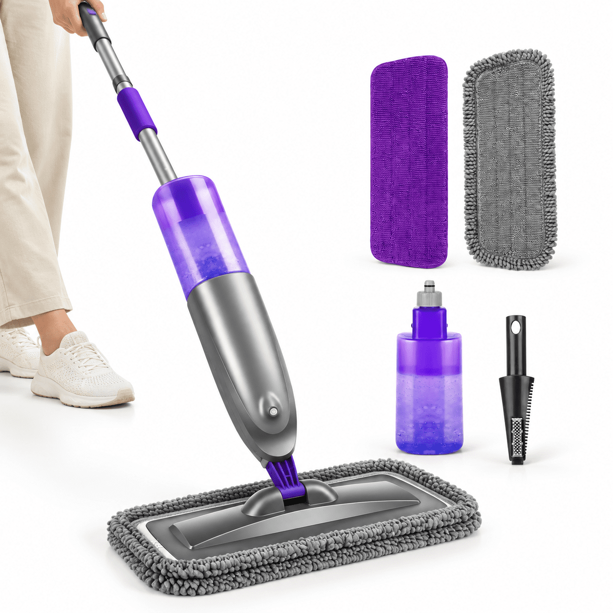 Meat Mop Electric Power Spray Mop For Hardwood Floorning Cordlessner - Walmart.com
