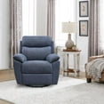 thumbnail image 1 of Electric Power Swivel Glider Rocker Recliner Chair with USB Charge Port - Blue, 1 of 4