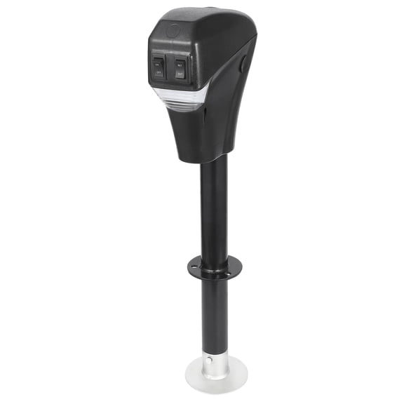 Electric Power Tongue Jack 3500 lb Lift Capacity, 12V Electric Trailer Jack with LED Light for Lifting RV Trailer, Horse Trailer, Utility Trailer, Yacht Trailer, 18" Vertical Range, 30 AMPS of Power