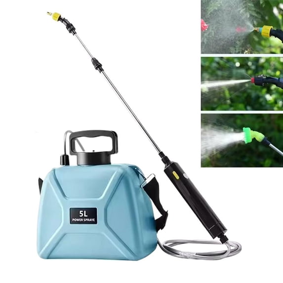 Electric Powered Sprayer 1.3 Gallon Automatic Power Weed Spray Battery Operated with Adjustable Shoulder Strap and Rechargeable Handle