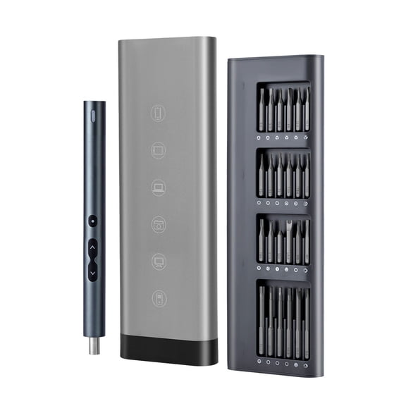Electric Precision Screwdriver Set 48 Magnetic Bits Mini Electric Screwdriver with Magnetic Storage Box S2 Steel Bits LED Light Type C Charging for Phone Laptop Electronics Repair