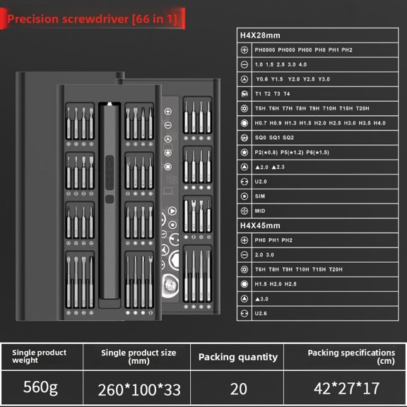 Electric Precision Screwdriver Set, Rechargeable Cordless Screwdriver with 50+ Magnetic Bits, LED Light, 3 Torque Settings, Type-C Charging, for Phone, Laptop, Watch, Camera, Electronics Repair - Pro
