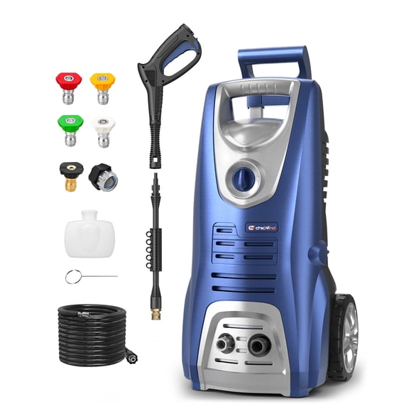 Electric Pressure Washer,1950PSI 1.55 GPM Max Power Washers Electric Powered with Foam Cannon 17 FT Total Long High Pressure Washer for Cars, Fences, Patios, Decks, Patios and Driveway Powerwasher