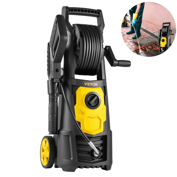 LuckyNote Electric Pressure Washer 2000 PSI 1.65 GPM Power Washer with Foam Cannon, 30 FT Hose Reel & 5 Nozzles, ETL Listed