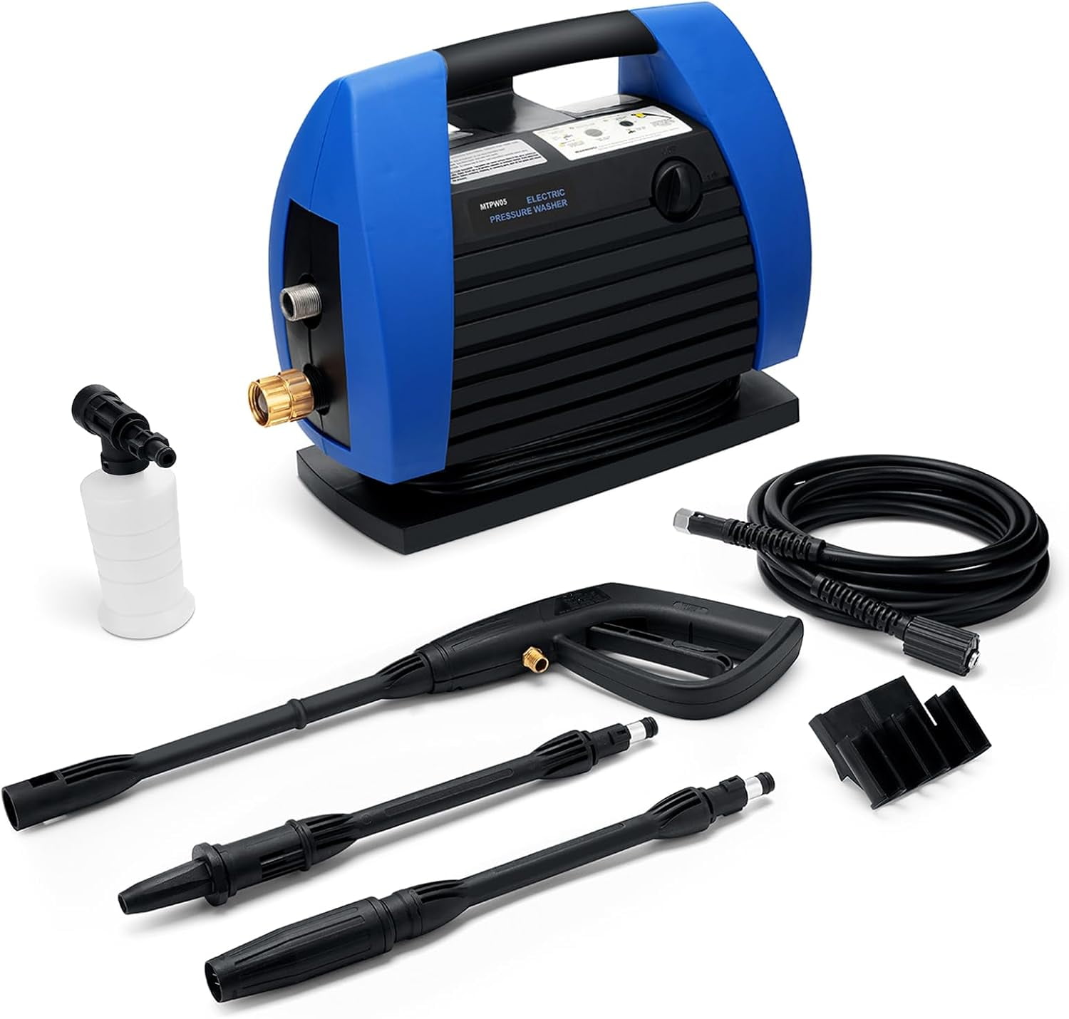 Electric Pressure Washer, 2100PSI 1.6GPM Portable Electric Power Washer with Foam Cannon, 0 to 40 Adjustable Nozzle, Turbo Nozzle, for Cars/Fences/Decks/Driveways/Patios/Home Cleaning