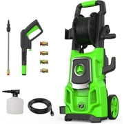 Electric Pressure Washer, 4200 Max PSI, 2.6 GPM Power Washer Machine with Hose Reel,4 Quick Connect Nozzles for Cars/Patios/Floor Cleaning