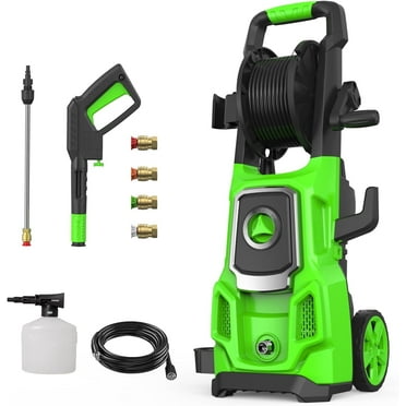 Electric Pressure Washer, 4200 Max PSI, 2.6 GPM Power Washer Machine with Hose Reel,4 Quick Connect Nozzles for Cars/Patios/Floor Cleaning