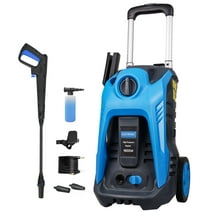 Electric Pressure Washer 3500 Psi Max 2.5 GPM Power Washer with 25 Ft Hose, Two Kind Adjustable Spray Nozzle, Soap Tank Car Wash Car/Patio/Pool Clean, Blue