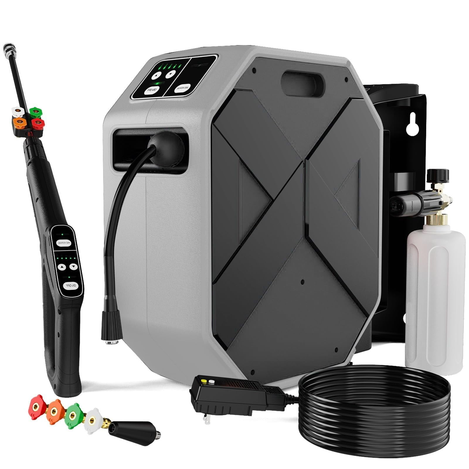Electric Pressure Washer 4200 PSI 3.0 GPM High Power Washer with Anti-Tipping, 35FT Power Cord, Cleaning Machine with Foam Cannon for Cars Fences Driveways Patios Home Cleaning Blue