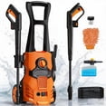 thumbnail image 1 of Electric Pressure Washer, 4200PSI Portable Power Washer, Hidrolavadora with Adjustable Nozzle Angle, for Cars, Driveways, Fences, Patios, Home Washing - Orange, 1 of 6
