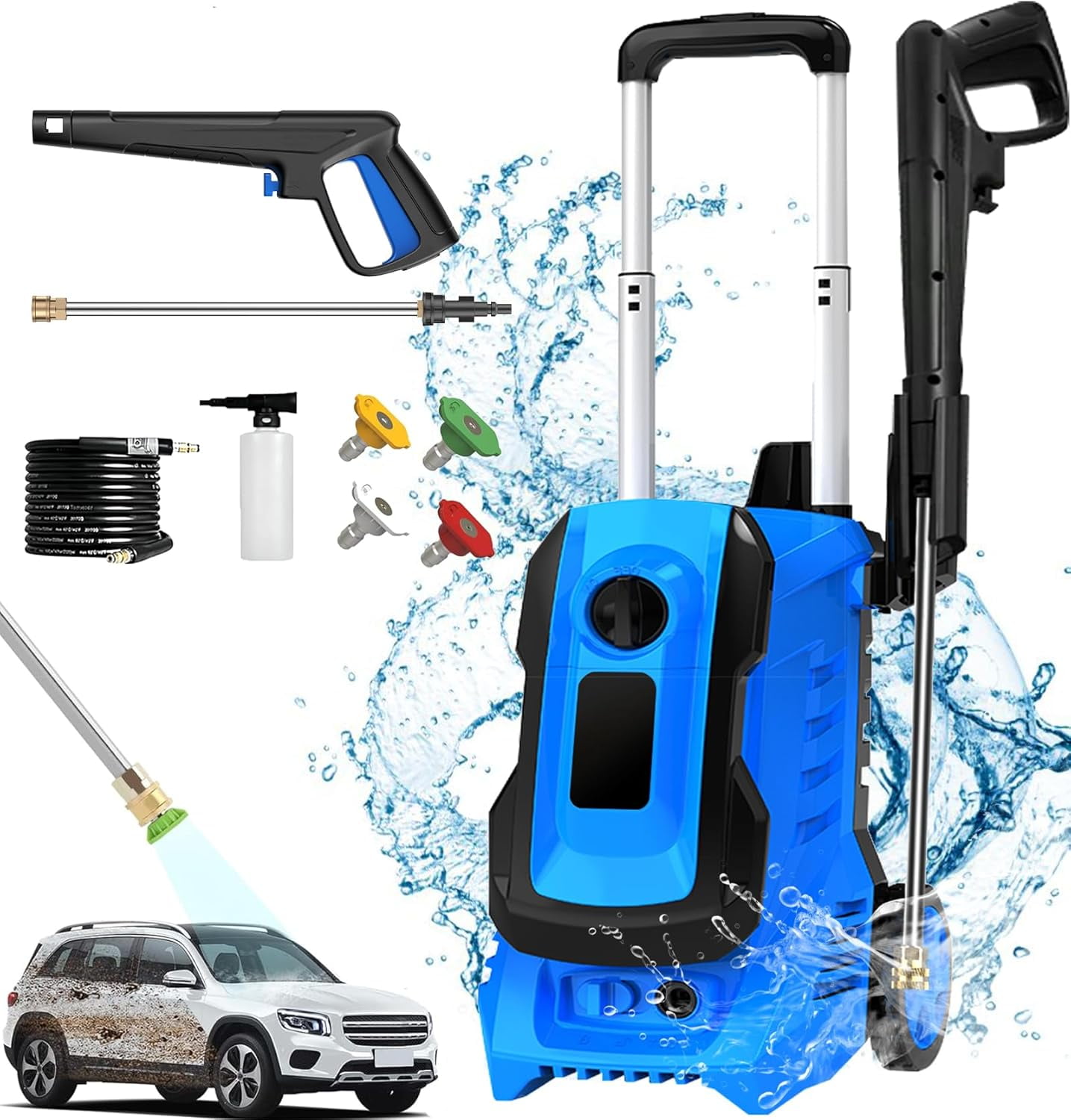 Electric Pressure Washer 4500 PSI 2.8 GPM Power Washer with 4 Nozzles