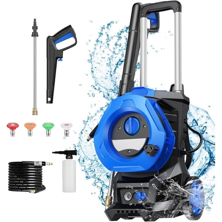Electric Pressure Washer 4500 PSI - 2.8GPM High Pressure Power Washer 1800W Portable Pressure Cleaner Machine with 4 Nozzles for Car, Fence and Deck Cleaning