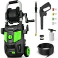 thumbnail image 1 of Electric Pressure Washer, 4800 PSI Max 3.0 GPM, High Pressure Cleaning Machine with Foam Cannon, 35 FT Power Cord, 20 FT Hose, 4 Connect Nozzles Hose Reel for Cars/Patio/Garage, 1 of 7
