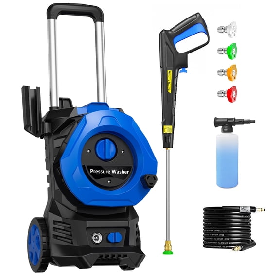 Electric Pressure Washer 4800PSI-Max 2.9GPM Power Washer with 25 Feet Hose,16.4 Feet Power Cord, Car Wash Machine Blue Ideal Cleaning for Garden