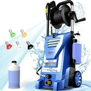Electric Pressure Washer, 5000PSI 2.6GPM High Power Washer with 33 FT Extension Hose, Professional Washer Cleaner, 4 Quick Connect Nozzles & Foam Cannon for Cars/Fences/Driveways/Patios/Home Cleaning