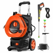 Electric Pressure Washer 5350PSI MAX 4.0GPM, High-Pressure Cleaning, with 4 Quick Connect Nozzles, 500ML Foam Cannon, Total Stop System for Car Wash, Driveway, Fence, Yard, Car, Outdoor Cleaning