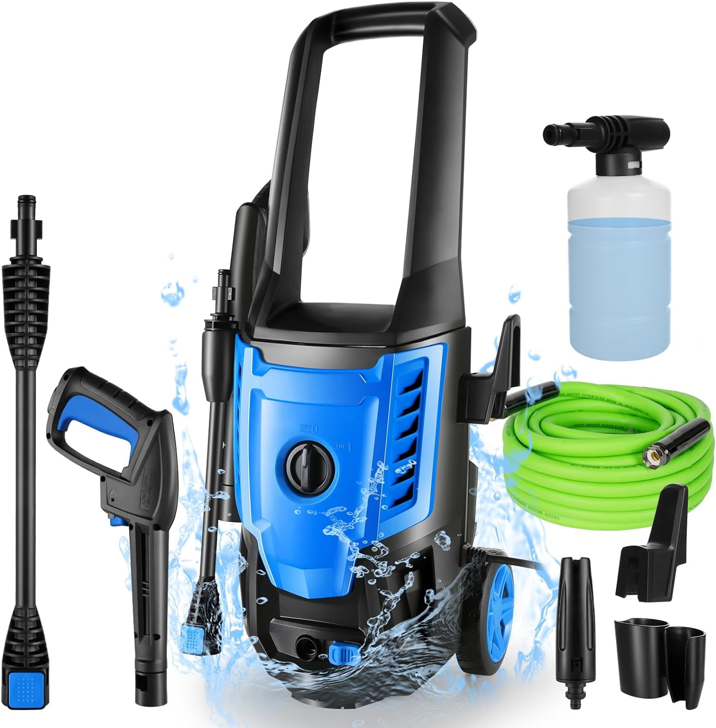 Electric Pressure Washer, Max PSI 2.5 GPM Power Washer with Telescopic