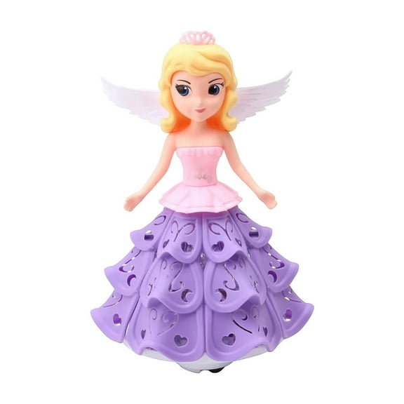 Electric Princess Doll With Lighting Music And Walking Functions, 360° Smart Swivel Wheels Obstacle Avoidance And Playful Movement, Perfect For Birthday Parties Bedtime Stories