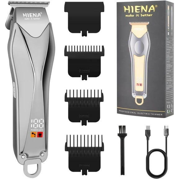 Electric Professional Hair Trimmer for Men, USB Rechargeable T-Shaped Blade Beard Trimmer, Barber Clipper with LCD Display, Perfect Gifts for Men