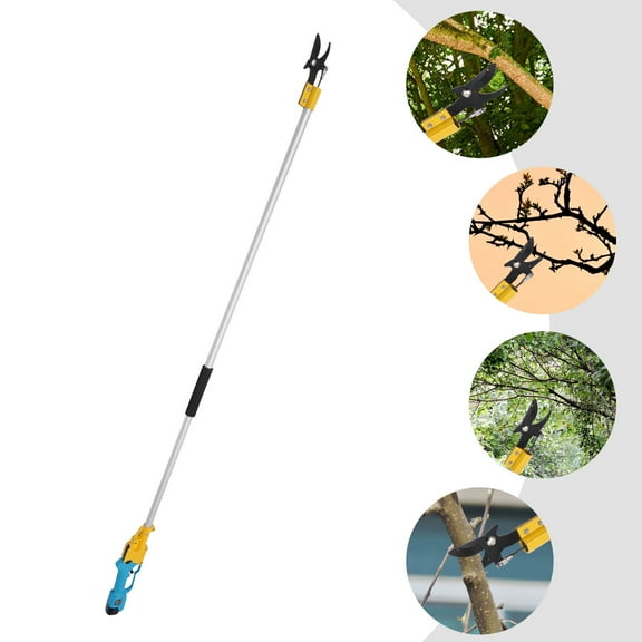 Electric Pruner Cordless Pruning Shears Extension Pole +2 Lithium Battery for Fruit Trees, Vineyards