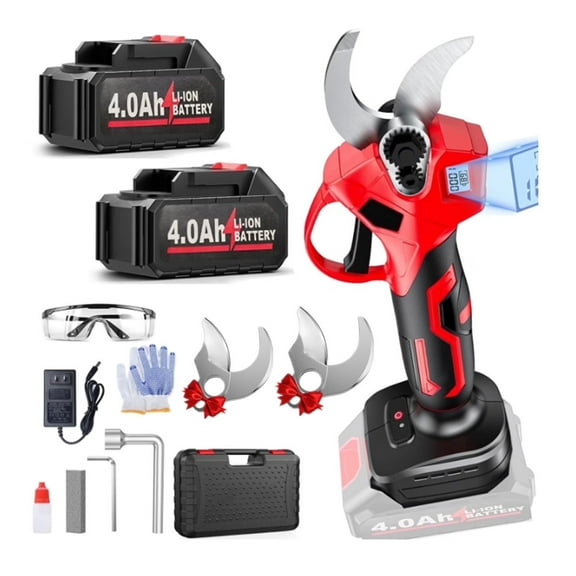 LEXLIFE Electric Pruning Shears, 1.2" Cutting Diameter Electric Pruner with LCD Display, 2 Rechargeable Batteries, Cordless Pruning Shears for Gardening, Tree Branch Cutter