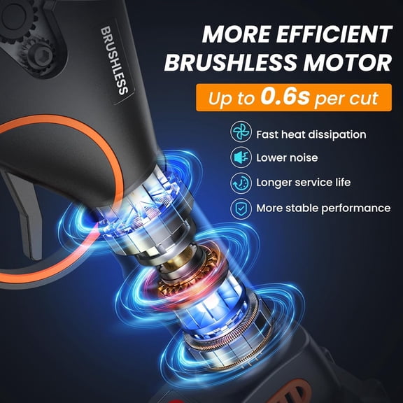 Electric Pruning Shears 1.4", 2 * 2000 mAh Battery Secateurs per 6-8 h, SK5 Pruner Cordless, Professional Garden Power Tools for Plants, Hedges, Trees, and Flowers (Black)