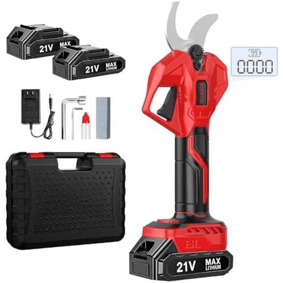 Electric Pruning Shears2 inch (50mm) Cutting Diameter Electric Pruner with LCD Display 2 * 2.0Ah Batteries Brushless Cordless Garden Shears for Branch,Fruit,Yard and Tree Trimming$$Garden & Patio