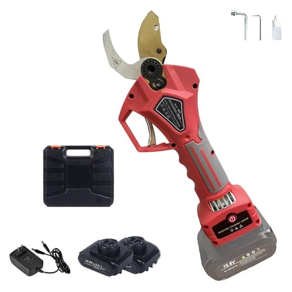 Electric Pruning Shears, Professional Cordless Electric Pruner & Automatic Shutdown, Battery Operated Tree Branch Cutterwith 2 Lithium Batteries, 1.1 inch Cutting Diameter 6-8 Working Hours
