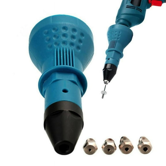 Electric Pull Rivet Gun Adapter Riveting Tool Cordless Drill Insert Nut For Blind 2.4 To 4.8mm