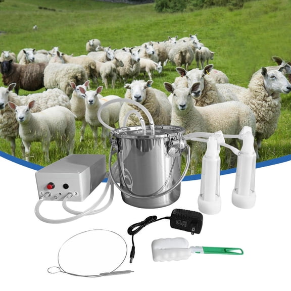Electric Pulsation Vacuum Milker 3L 304 Stainless Steel Rechargeable Operation