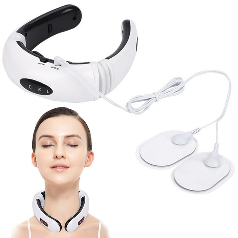 Electric Pulse Back & Neck Massager Far Infrared Heating Pain Relief Tool  Health Care Relaxation Deep Kneading Portable Neck Massager for Women Men