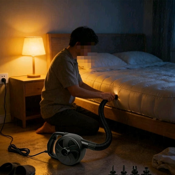 Electric Pump for Inflatables with 4 Nozzles Air Mattress Pump Inflator/Deflator, Queen/King Size Pool Air Pump, Pool Toys, Boat, Raft Pumps 300W$$Sport & Recreation Other