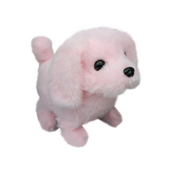 Electric Puppy Simulation Plush Pet Dog Can Call Toy Dog Pink
