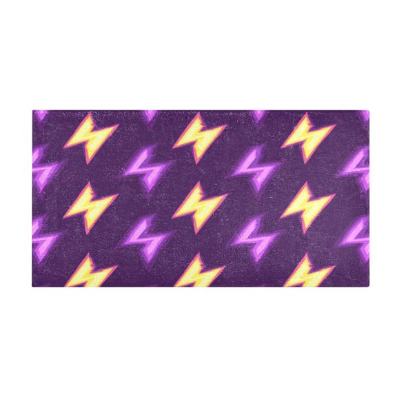 Electric Purple 39x20" Bath Mat Carpet, Absorbent and Non-Slip for Kitchen or Bathroom, Quick-Drying