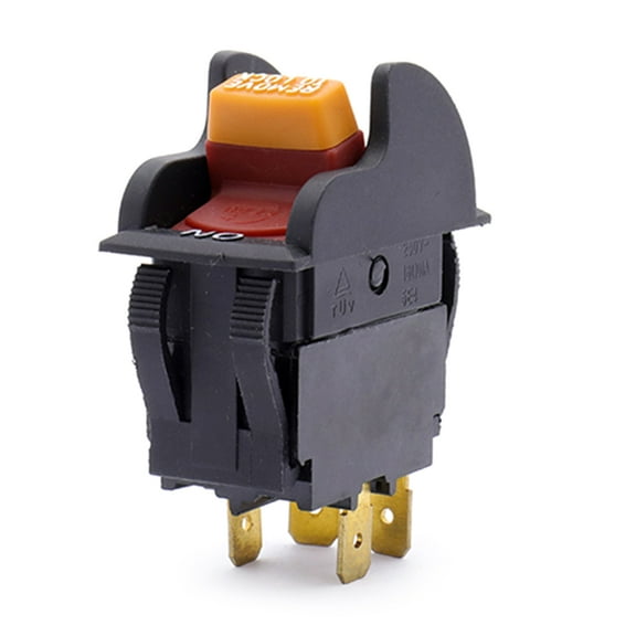 Electric Push Button Safety Switches with Key Lock 4 Pin Switches 125V/250VAC Precisions Key Locking Electric Switches