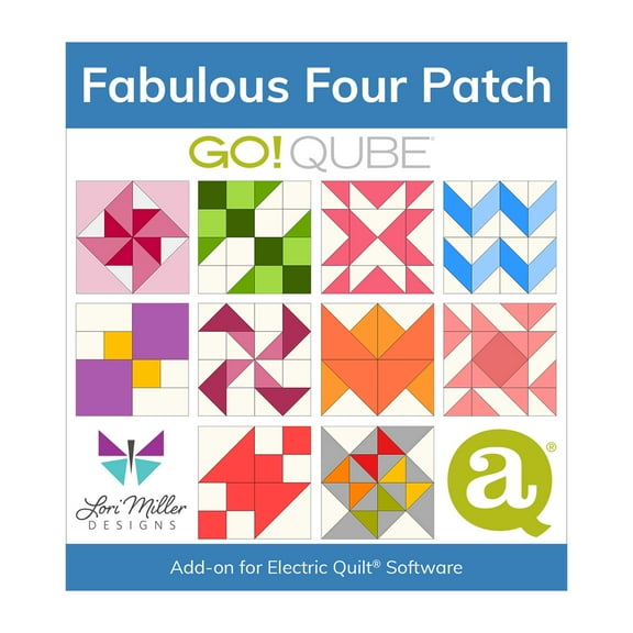 Electric Quilt Add-On for Accuquilt GO! Qube Fabulous Four Patch - Box Version