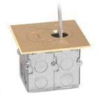 Electric RCFB-1 Floor Box, Recesses Hybrid Single Gang - Brass$$Tools & Hardware Other