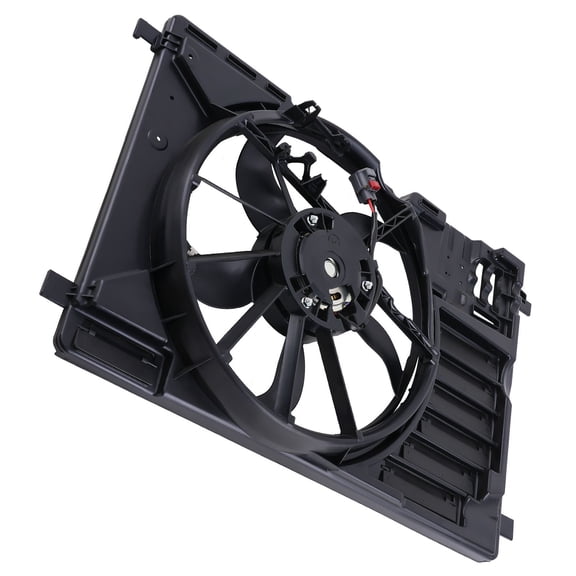 Electric Radiator Fan & Shroud Assembly for Ford Escape 1.6L 2.5L 2013-2016, Focus 2.0L 2013-2018, Transit Connect 1.6L 2.5L 2014-2021, CV6Z8C607J FO3115195, 5-Blade Plastic