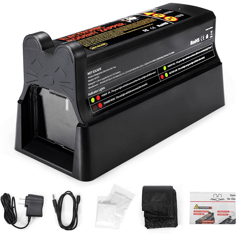 Electric Rat Trap That Kill Instantly, Upgraded Electric Mouse Trap with  7000v High Voltage Shock