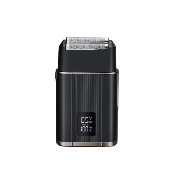 Electric Razor,Cordless Electric Shaver for Men,Upgraded Foil Shaver with double Floating Blades,100-Min Runtime, IPX6 Waterproof Wet/Dry LED Display USB Type C Rechargeable Black