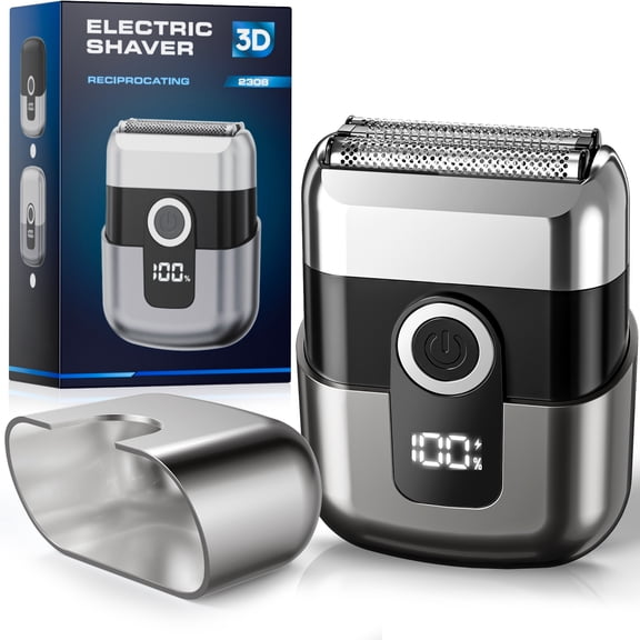 FDDAI Electric Razor for Men Rechargeable  Compact Foil Shaver with 8000RPM Motor, IPX7 Waterproof, USB C Cordless Beard Trimmer  Portable Mini Electric Shaver for Travel, Face & Head