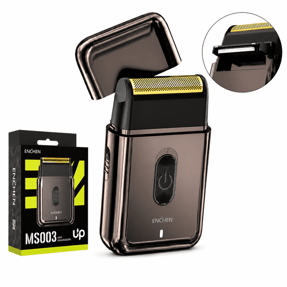 Mini Foil Shaver for Men with Pop-Up Precision Trimmer, Portable Electric Razor, USB-C Rechargeable Wet & Dry Travel Shaver for Beard, Mustache & Sideburns