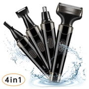 Cshidworld Nose Hair Removal Remover Cordless Electric Razor for Unisex, Facial, Body, Bikini, Eyebrow, Beard, Sideburn, Mustache, Black, 01A