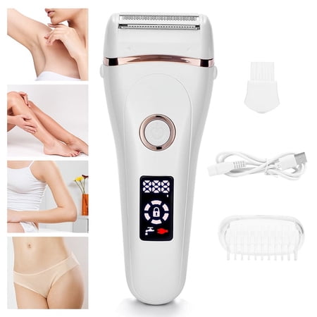 Electric Razor Painless Lady Shaver for Women Razor Shaver Hair Remover Bikini Trimmer for Legs Underarm Waterproof LCD USB Charging