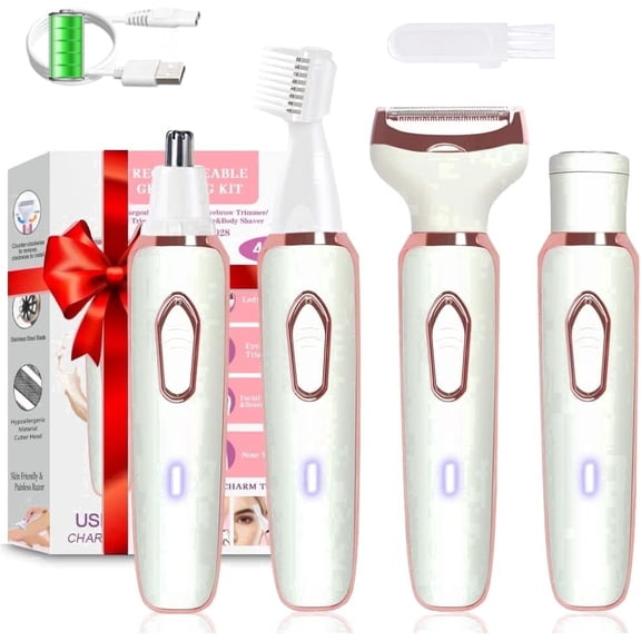 Obacre Electric Shaver 4 in 1 Rechargeable Painless Body Grooming for Women