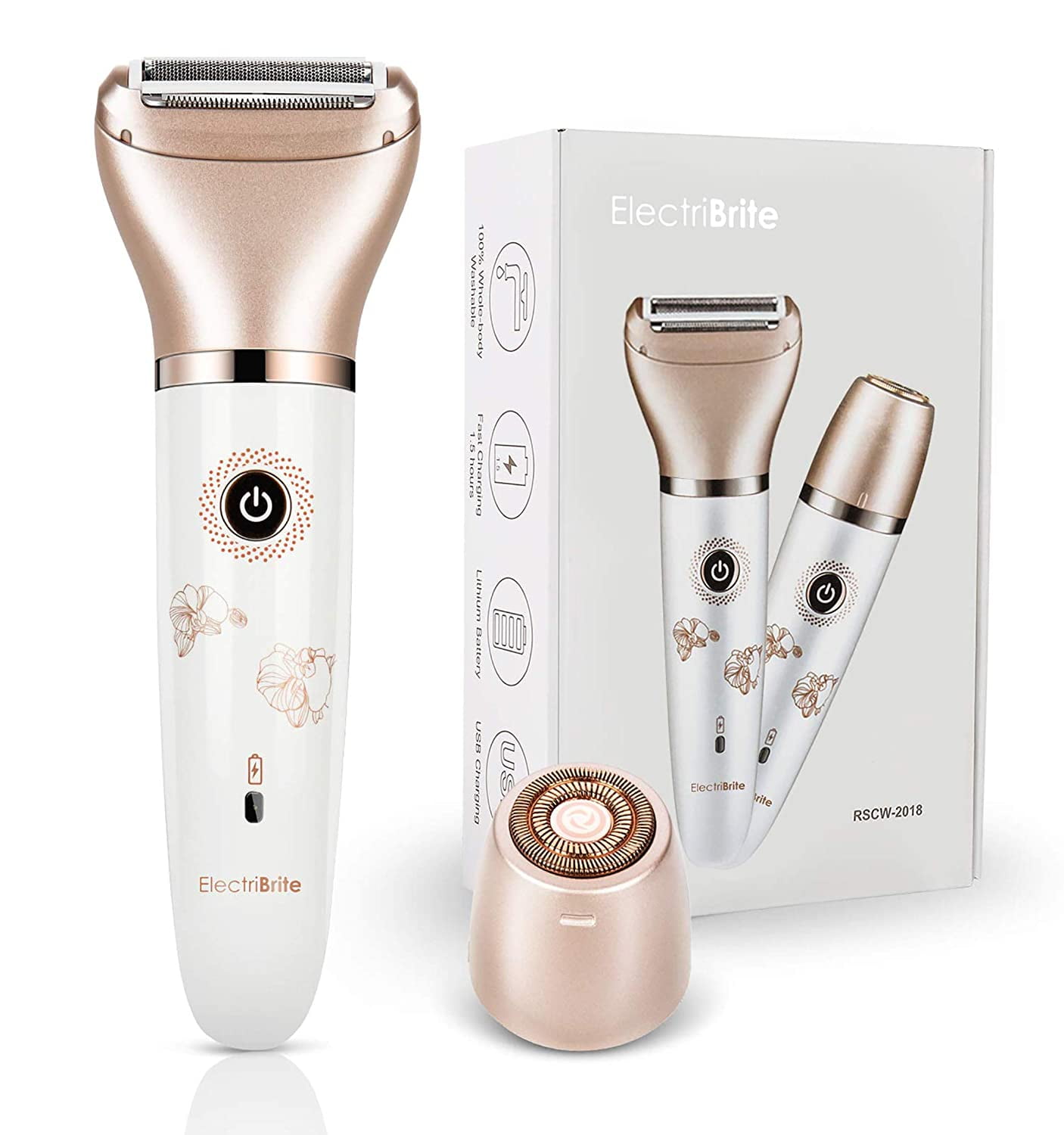 Walmart Razor Recharge Electric Razor for Women - Painless 2-in-1 Women Shaver Hair Remover ...