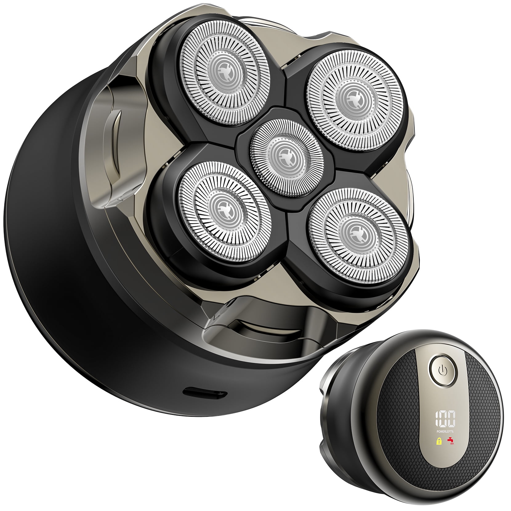 MPOW Upgraded 5D magnetic Rotary Bald Head Shaver for Men – IPX7 ...