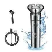 Electric Razor for Men: Cordless Beard Trimmer with LED Display -Portable Electric Rotary Shaver-Gift